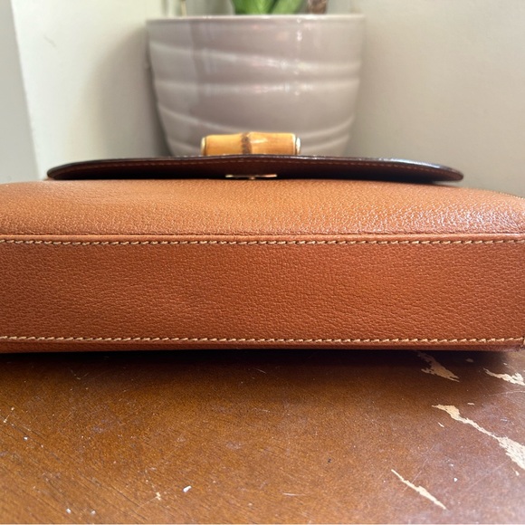 Vintage Gucci Bamboo Tan Leather Shoulder Bag - Picture 8 of 16